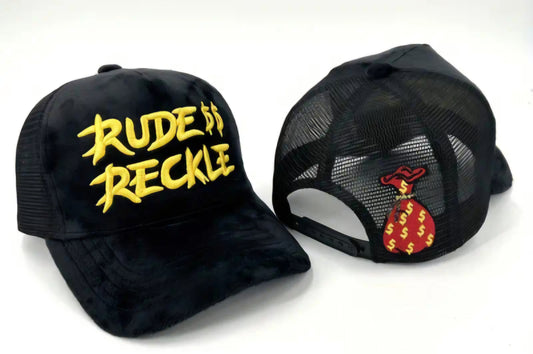Rude reckless trucker hat embroidered